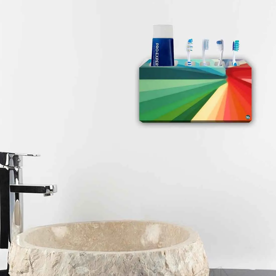 Toothbrush Holder Wall Mounted -Multicolor Strips