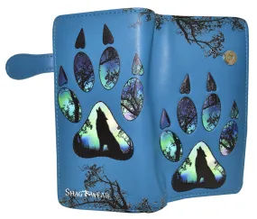 Wallet - Wolf Paw Print Design