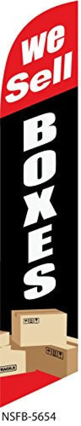 We Sell Boxes Swooper Feather Flag Kit With Pole And Ground Spike