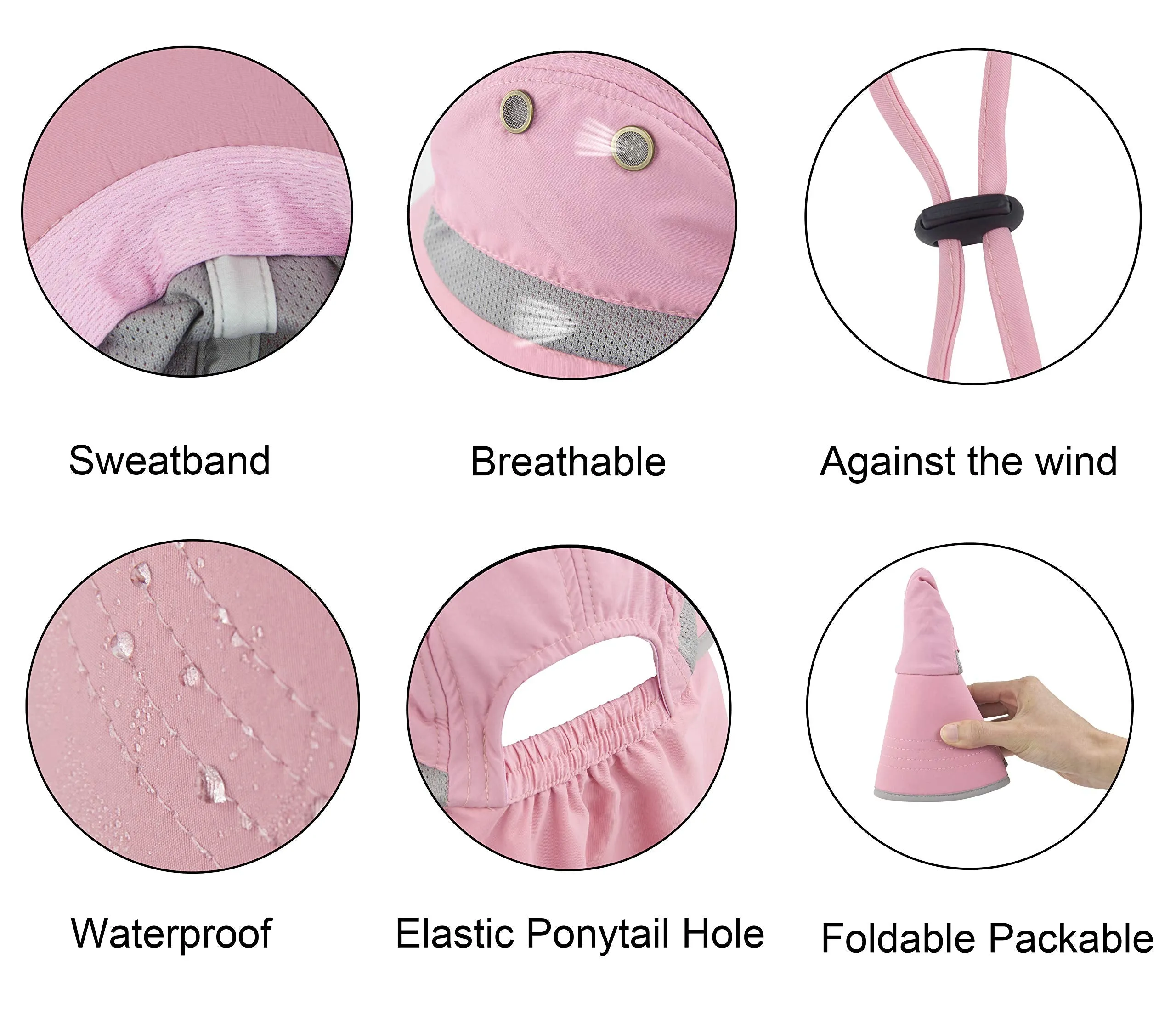 Women's Sun Hat Outdoor UV Protection Foldable Packable Mesh Hat