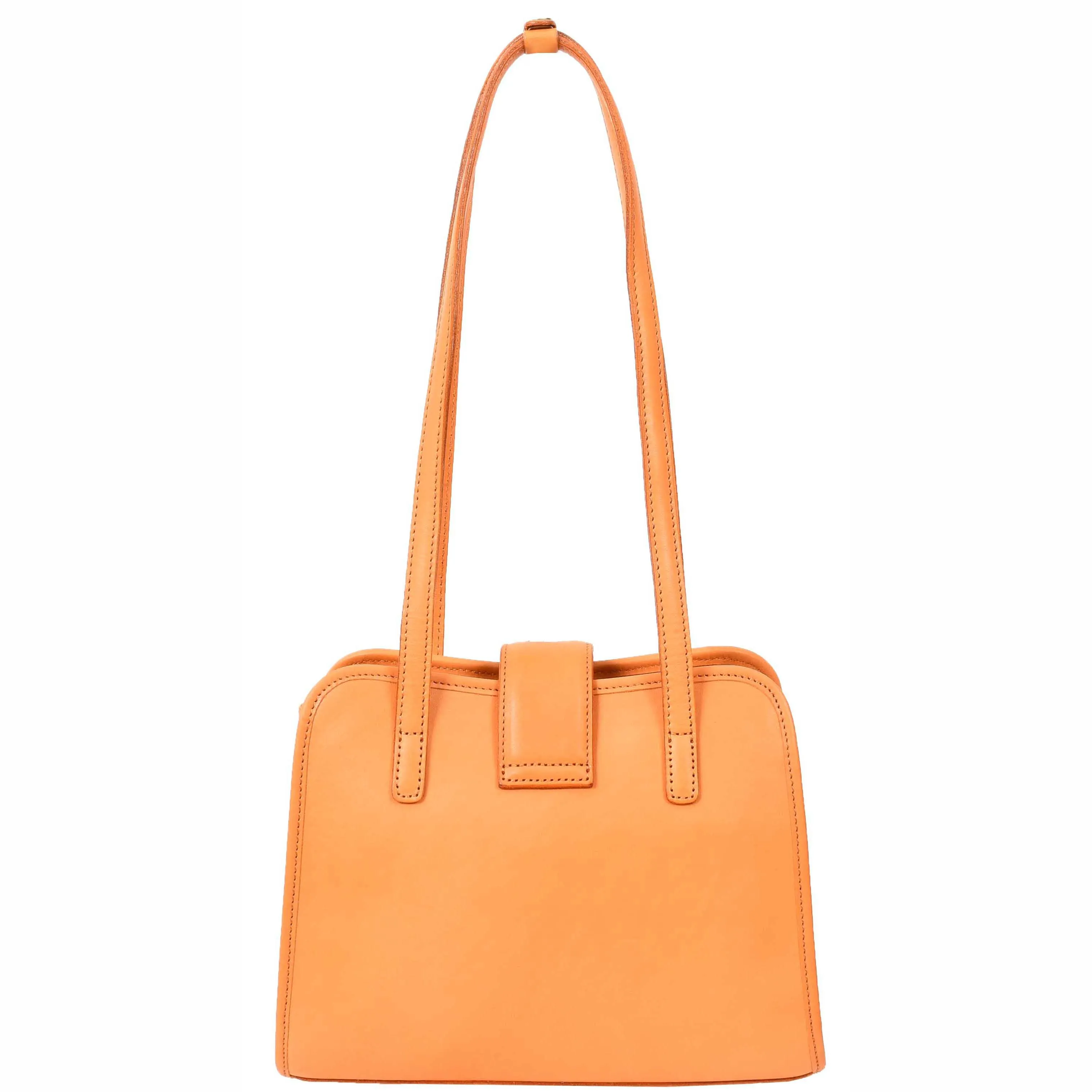 Womens Tote Leather Bag Small Size Trendy Handbag HOL833 Tan